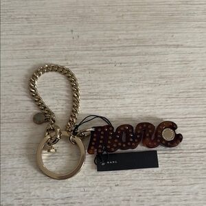***NWT Marc Jacobs Gold and Brown Keychain***